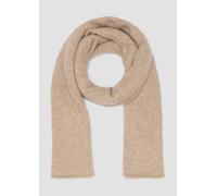 Strickschal mit Fransen und Logo-Ring ONESIZE braun