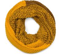 Strickschal STYLEBREAKER "2-Farbiges Ombré Strick Loop", Damen, gelb (curry, braun), Obermaterial: 85% Polyacryl PAN. 15% Polyamid PA., Modisch, Modetücher (60316747-0) curry, braun