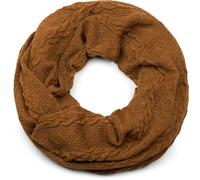 Strickschal STYLEBREAKER "Feinstrick Loop mit Zopfmuster", Damen, braun (cognac), Obermaterial: 50% Viskose CV. 50% Polyester PES., Modisch, Modetücher (42694662-0) cognac