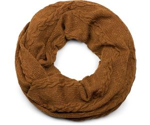 Strickschal STYLEBREAKER "Feinstrick Loop mit Zopfmuster", Damen, braun (cognac), Obermaterial: 50% Viskose CV. 50% Polyester PES., Modisch, Modetücher (42694662-0) cognac