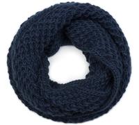 Strickschal STYLEBREAKER "Grobstrick Loop Schal", Damen, blau (midnight, blau, dunkelblau), Obermaterial: 10% Viskose CV. 80% Polyacryl PAN. 10% Wolle WO., Modisch, Modetücher (20269340-0) midnight, b