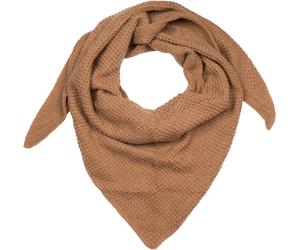 Strickschal STYLEBREAKER "Strick Dreiecktuch Reiskorn Strickmuster", Damen, braun (cognac), Obermaterial: 70% Viskose CV. 30% Wolle WO., Modisch, Modetücher (41288250-0) cognac
