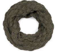 Strickschal STYLEBREAKER "Strick Loop mit Bubblemuster", Damen, grün (oliv), Modisch, Modetücher (93793532-0) oliv