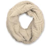 Strickschal STYLEBREAKER "Strick Loop mit Gitter und Rippenmuster", Damen, beige, Obermaterial: 100% Viskose CV., Modisch, Modetücher (12714627-0) beige