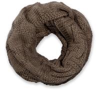 Strickschal STYLEBREAKER "Strick Loop mit Gitter und Rippenmuster", Damen, grau (taupe), Obermaterial: 100% Viskose CV., Modisch, Modetücher (53032927-0) taupe