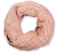 Strickschal STYLEBREAKER "Strick Loop mit Gitter und Rippenmuster", Damen, rosa (altrose), Obermaterial: 100% Viskose CV., Modisch, Modetücher (25758126-0) altrose