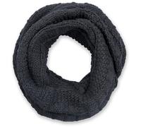 Strickschal STYLEBREAKER "Strick Loop mit Karomuster", Damen, grau (dunkelgrau), Obermaterial: 100% Viskose CV., Modisch, Modetücher (61042602-0) dunkelgrau