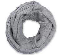 Strickschal STYLEBREAKER "Strick Loop mit Karomuster", Damen, grau (hellgrau), Obermaterial: 100% Viskose CV., Modisch, Modetücher (62897752-0) hellgrau