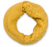 Strickschal STYLEBREAKER "Strick Loop mit Mustermix", Damen, gelb (curry), Obermaterial: 100% Viskose CV., Modisch, Modetücher (64509766-0) curry