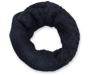 Strickschal STYLEBREAKER "Strick Loop mit Mustermix", Damen, schwarz, Obermaterial: 100% Viskose CV., Modisch, Modetücher (28611857-0) schwarz
