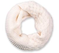 Strickschal STYLEBREAKER "Strick Loop mit Mustermix", Damen, weiß (creme, weiß), Obermaterial: 100% Viskose CV., Modisch, Modetücher (33666730-0) creme, weiß