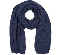 Strickschal STYLEBREAKER "Strick Schal mit Wellenmuster", Damen, blau (dunkelblau), Obermaterial: 10% Viskose CV. 5% Alpaka WP. 75% Polyacryl PAN. 10% Wolle WO., Modisch, Modetücher (67264012-0) dunke