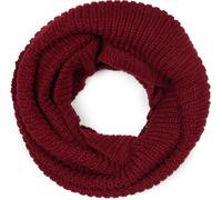 Strickschal STYLEBREAKER "Unifarbener Feinstrick Loop", Damen, rot (dunkelrot), Obermaterial: 100% Polyacryl PAN., Modisch, Modetücher (24050129-0) dunkelrot