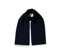 Strickschal TOMMY HILFIGER "ESSENTIAL CABLE SCARF", Damen, blau (dunkelblau), Strick, Baumwolle, unifarben, Modetücher, Regular fit mit Zopfstrickmuster (88587552-0) dunkelblau