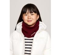 Strickschal TOMMY HILFIGER "MONOTYPE SNOOD", Damen, rot (rouge), Obermaterial: 65% Polyacryl, 30% Polyamid, 5% Wolle, Modetücher, mit gesticktem Logoschriftzug (79512546-0) rouge