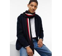 Strickschal TOMMY HILFIGER "TH RWB RASHELLE SCARF", Damen, space blau, Strick, Wollmischung, Modetücher, aus Wollmix mit Global-Streifen (11567512-0) space blau