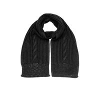 Strickschal "Warm", Damen, schwarz, Polyacryl, COLLEZIONE ALESSANDRO, unifarben, Basic, Modetücher, mit Zopfmuster und dezentem Glitzer (36700925-0) schwarz