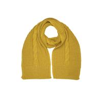 Strickschal "Warm", Damen, senf, Polyacryl, COLLEZIONE ALESSANDRO, unifarben, Basic, Modetücher, mit Zopfmuster und dezentem Glitzer (20838768-0) senf