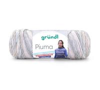 Strickset Luna Scarf, kleiner Schal aus Gründl Piuma uni oder color, in 20 Uni Farben oder 12 color Farben erhältlich,Anleitung, Material: 61 % Baumwolle / 39 % Polyacryl, 1 Knäuel = 1 Schal