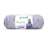 Strickset Luna Scarf, kleiner Schal aus Gründl Piuma uni oder color, in 20 Uni Farben oder 12 color Farben erhältlich,Anleitung, Material: 61 % Baumwolle / 39 % Polyacryl, 1 Knäuel = 1 Schal