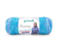 Strickset Luna Scarf, kleiner Schal aus Gründl Piuma uni oder color, in 20 Uni Farben oder 12 color Farben erhältlich,Anleitung, Material: 61 % Baumwolle / 39 % Polyacryl, 1 Knäuel = 1 Schal