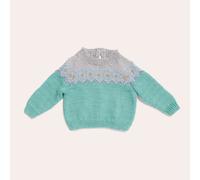 Strickset Pullover Modell 02 aus Baby Nr. 38 Blau