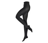 Esprit Damen Strumpfhose Plain TI 19217-3000 - Baumwolle/Wolle einfarbig, Schwarz, Gr. 38-40