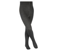 Strickstrumpfhose FALKE "Comfort Wool", Mädchen, Gr. 134/146, grau (anthra.mel), Obermaterial: 70% Schurwolle, 16% Polyamid, 12% Baumwolle, 2% Elasthan, unifarben, Strumpfhosen, blickdicht, leichte, w