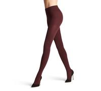 Strickstrumpfhose FALKE "Family", Damen, Gr. 42, rot (8596, barolo), Obermaterial: 94% Baumwolle, 4% Polyamid, 2% Elasthan, unifarben, Strumpfhosen, blickdichte Ausführung, aus Baumwolle, atmungsaktiv