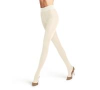 Strickstrumpfhose FALKE "Softmerino", Damen, Gr. 36/38, weiß (off, weiß), Obermaterial: 57% Schurwolle, 23% Baumwolle, 18% Polyamid, 2% Elasthan, unifarben, elastisch, Strumpfhosen, druckfreier Komfor