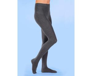 Strickstrumpfhose HUDSON, Damen, Gr. 4/49, grau (grau, meliert), 90% Baumwolle, 8% Polyamid, 2% Elasthan, Strumpfhosen (240148-4) grau, meliert