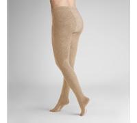 Strickstrumpfhose HUDSON "Strumpfhose Relax Montana Comfort Size", Damen, Gr. 45-47, beige (beigemeliert 0723), Obermaterial: 90% Baumwolle CO. 8% Polyamid PA. 2% Elasthan EL., Strumpfhosen (73181641-