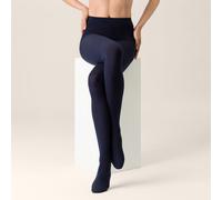 Strickstrumpfhose KUNERT "SOFT WOOL COTTON", Damen, Gr. S, blau (marine), Obermaterial: 60% Schurwolle, 25% Baumwolle, 13% Polyamid, 2% Elasthan, Strumpfhosen, Weiche Strickstrumpfhose / Strumpfhose a