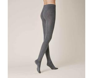 Strickstrumpfhose KUNERT "Strumpfhose Liz", Damen, Gr. 42-44, grau (lichtgrau 0170), Obermaterial: 97% Baumwolle CO. 3% Elasthan EL., Strumpfhosen (91765539-42) lichtgrau 0170