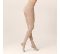 Strickstrumpfhose KUNERT "Strumpfhose Soft Wool Cotton", Damen, Gr. 44-46, grau (beige, meliert 8320), Obermaterial: 60% Schurwolle WV. 25% Baumwolle CO. 13% Polyamid PA. 2% Elasthan EL., Strumpfhosen