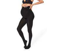 Strickstrumpfhose LAVANA, Damen, Gr. 36/38, schwarz, Obermaterial: 73% Baumwolle, 25% Polyamid, 2% Elasthan, unifarben, elastisch, Strumpfhosen, Schwangerschaft, mit extra Zwickel für angenehme Weite