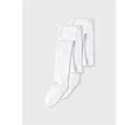 NAME IT Unisex Nknpantyhose 2p Solid Noos Strumpfhose, Bright White, 110-116 EU