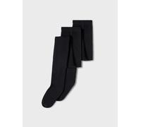 Strickstrumpfhose NAME IT, Kinder, Gr. 122/128, schwarz (schwarz (blank)), Obermaterial: 80% Baumwolle, 15% Polyamid, 5% Elasthan, elastisch, Strumpfhosen (75311347-122) schwarz (blank)