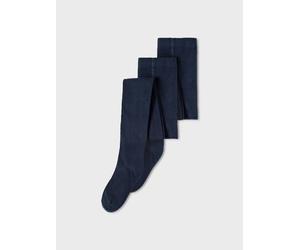 Strickstrumpfhose NAME IT, Kinder, Gr. 134/140, blau (schwarz sapphire), Obermaterial: 80% Baumwolle, 15% Polyamid, 5% Elasthan, elastisch, Strumpfhosen (64135431-134) schwarz sapphire