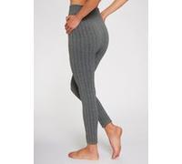 Strickstrumpfleggings 1x dunkelgrau meliert L/XL (44/50)