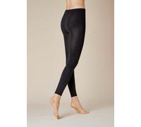 Strickstrumpfleggings KUNERT "Leggings Liz", Damen, Gr. 44-46, braun (braun, meliert 8210), Obermaterial: 97% Baumwolle CO. 3% Elasthan EL., Strumpfhosen (92354236-44) braun, meliert 8210