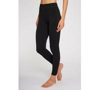 Strickstrumpfleggings LAVANA "Blickdicht, warme Strumpfhose ohne Fuß, Damen", Damen, Gr. L/XL (44/50), schwarz (1x schwarz), Obermaterial: 95% Polyester, 5% Elasthan, Zopfmuster, unifarben, elastisch,