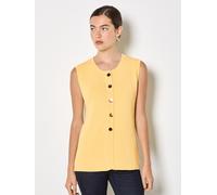 Stricktop APRICOT "Waistcoat", Damen, Gr. M (38), orange (gelb), Strick, Obermaterial: 63% Viskose CV. 37% Nylon NY., uni, normal normal, Tops Stricktop, mit Knopfleiste (33983531-38) gelb