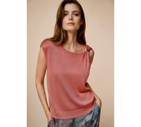 Stricktop BETTY BARCLAY "Damen mit Schnalle", Damen, Gr. 42, light mahogany, Strick, Obermaterial: 70% Viskose, 15% Baumwolle, 15% Polyacryl, lässig geschnitten normal, Rundhals, Tops Stricktop (62826