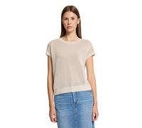 Stricktop BETTY BARCLAY "Damen ohne Arm", Damen, Gr. 36, beige, Strick, Obermaterial: 50% Baumwolle, 50% Polyacryl, lässig geschnitten normal, Rundhals, Tops Stricktop (28866528-36) beige