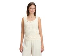 Stricktop BETTY & CO "Damen mit Lochmuster", Damen, Gr. 38, arctic wolf, Strick, Obermaterial: 94% Baumwolle, 3% Polyester, 3% Polyamid, gerade normal, eckiger Ausschnitt, Tops Stricktop (62987630-38)