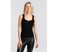 Stricktop BOSS ORANGE "Fiura Premium Damenmode", Damen, Gr. L, schwarz (schwarz 001), Feinstrick, Obermaterial: 70% Viskose, 30% Polyester, unifarben, slim fit, U-Boot-Ausschnitt, Tops Stricktop, Slim