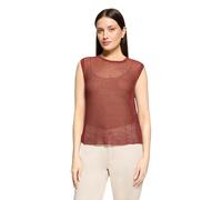 Stricktop CARTOON "Damen mit Rundhalsausschnitt", Damen, Gr. 40, rust braun, Obermaterial: 58% Polyacryl, 26% Lyocell, 16% Leinen, lässig geschnitten normal, Rundhals, Tops Stricktop (29932868-40) rus