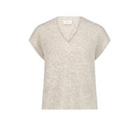Stricktop CARTOON "Damen mit V-Ausschnitt", Damen, Gr. 42, light beige melange, Obermaterial: 50% Polyester, 20% Polyacryl, 18% Polyamid, 10% Wolle, 2% Elasthan, oversize normal, V-Ausschnitt, Tops St