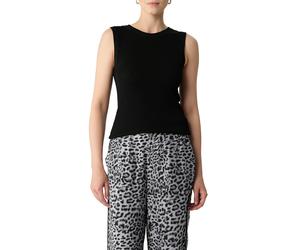 Stricktop COMMA, Damen, Gr. 34, schwarz, Strick, Obermaterial: 80% Viskose, 20% Polyamid, unifarben, körpernah hüftbedeckend, Rundhals, Tops Stricktop, aus Viskosemix im Slim Fit (21935642-34)